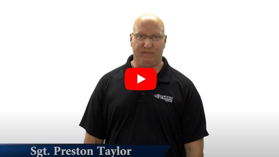 Meet the Instructor Sgt. Preston L. Taylor